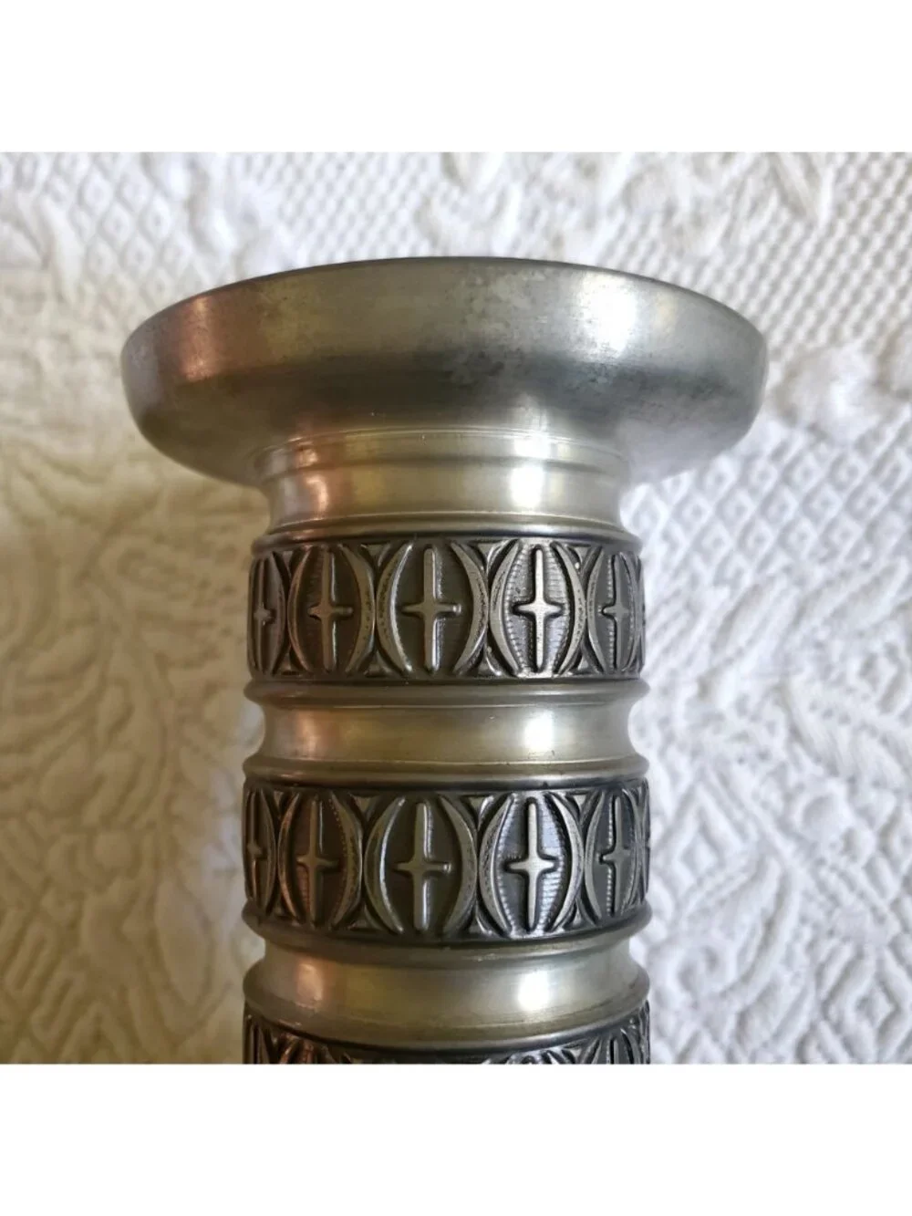 Vtg Haugrud Norwegian Pewter scandinavian 7x6